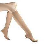 Mediven Elegance Silk Knee High, Closed Toe, 12-16mmHg, Compression Stocking, Medium, Sand