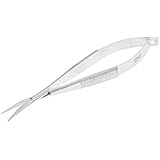 SE SP46C Curved Iris Scissors with Spring, 4.75"