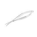 SE SP46C Curved Iris Scissors with Spring, 4.75"