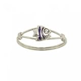 Childrens Sterling Silver Ring Enamel Flower New Sz=5