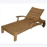 Jib Sun Lounger with Arms - Teak Patio Furniture
