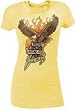WILLIE NELSON - Eagle - Banana Colored Women's / Girls "Long Body" T-shirt (Babydoll / Girlie)