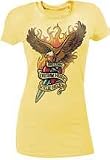WILLIE NELSON - Eagle - Banana Colored Women's / Girls "Long Body" T-shirt (Babydoll / Girlie)