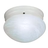 Buy Nuvo Lighting 60 2636 One Light Small Mushroom Flush with Alabaster Glass,... by Nuvo