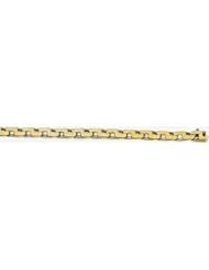 7mm 14k Fancy Hand Made Link Bracelet 7"