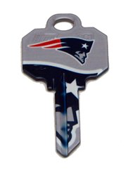 New England Patriots Schlage SC1 House Key