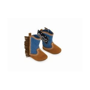 Mud Pie Baby Eieio Cowboy Boot Booties, Horse, 0 - 6 Months