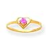 14k 2.5mm Pink CZ (Cubic Zirconia) Heart Baby Ring