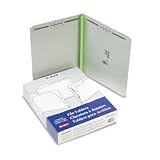 2-Fastener Pressboard Folder, 2 Exp, Straight Tab, 25 Pt, Letter, Green, 25/Box ESS17180