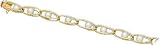 Twisted Wire with Fresh Water Pearls Charm Bracelet, 14K Yellow Gold by NJ Charms