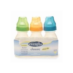 Evenflo 3 Pack Classic Clear Bottle without BPA