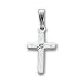 18in Rhodium-plated Small .01 Ct. Diamond Cross Necklace
