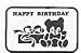 Gourmet Food : "Happy Birthday Bear" Letters Sweet Greeting White Chocolate Card