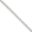 Sterling Silver Wheat Chain - 1.25mm - 20 Inch - Lobster Claw