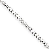 Sterling Silver Wheat Chain - 1.25mm - 20 Inch - Lobster Claw - made in Italy