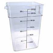 Cambro 22 Qt. CamSquare Food Storage Containers, 6/PK, Clear, 22SFSCW-135