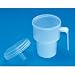 Kennedy Spillproof Cup 7 oz. Clear. Can be used in a fully reclined position. Liquid is dispensed from a straw. Dishwasher safe.