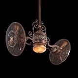 Minka-Aire Fans F502-BCW 42 Gyro Double Belcaro Walnut Ceiling Fan w/ Light, Wall Ctrl & Blades