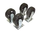 Mold-On Rubber Caster Kit For Low Profile Self Dumping Hopper