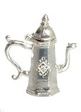 Dollhouse Miniature Replica Antique Silver Coffee Pot