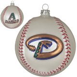 Arizona Diamondbacks Mlb Glass Baseball Ornament (3)