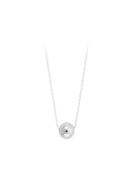 Sterling Silver Polished 6mm Bead Pendant Necklace, 18"