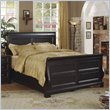 King Riverside Furniture Delcastle Sleigh Platform Storage Bed in Aged Black Finish