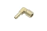「ノーブランド品」90度エルボー銅管継手フィッティング1/4"Male BSPT x 1/4"(6mm) ID Hoseホースブラス継手(5個入）
