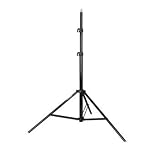Opteka LS750 7.5' Black Aluminum Adjustable Heavy Duty Light Stand with Case - Supports up to 13 pounds (6.0kg)