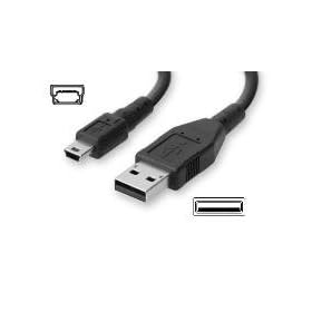 DPEA MULTIMEDIA - C�ble USB 2.0 - Fiches USB (A) m�le / mini USB (5 pins) m�le - Pour appareil photo et cam�scope num�riques, Blackberry, manette PLAYSTATION 3, GPS, disque dur externe 3.5 pouces - 1,5 m - Noir