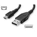 DPEA MULTIMEDIA - C�ble USB 2.0 - Fiches USB (A) m�le / mini USB (5 pins) m�le - Pour appareil photo et cam�scope num�riques, Blackberry, manette PLAYSTATION 3, GPS, disque dur externe 3.5 pouces - 1,5 m - Noir