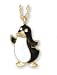 Clearly Charming Gold & European Crystal Penguin Pendant Necklace