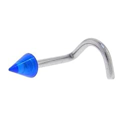 Electric Blue Cone Nose Ring