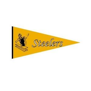 Buy Pittsburgh Steelers Throwback Wool Blend Pennant by WINNING STREAK SPORTS