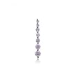 Round Diamond Journey Pendant in 14 Karat White Gold