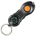 Compass Keychain with Detachable LED Flashlight