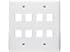 8 Port Keystone Faceplate - Dual Gang - White
