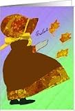 Goodbye in French, Prarie Girl Salut on Quilt Card