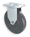 Industrial Grade 1UHJ9 Rigid Caster, 2 In, 75 Lb, All Rubber