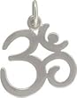 Open Design Om (Ohm) Pendant in Sterling Silver, #7635
