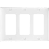 Pass & Seymour #SP263WU White 3G 3Deco Wall Plate