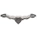 Tools & Hardware : 128mm CTC Antique Tin Edelweiss Pull