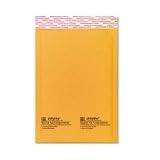 Sealed Air Jiffylite Self-Seal Mailer, Side Seam, #0, Golden Brown, 10 per Pack (16070)