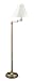 Lighting Enterprises F-1234/1234 Solid Brass Finish Floor Lamp with Cream Hand Sewn Shade