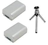 ValuePack (2 Count): Replacement Battery for Specific Digital Camera and Camcorder Models / Compatible with SONY NPFP50, NPFP70 - Includes Mini Tripod with Expandable Legs