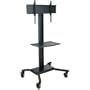 Peerless Universal Rolling Cart for 32" - 60" Flat Panel Screens with Metal Shelf (Black)