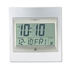 HOWARD MILLER CLOCK CO. Radio Control TechTime II LCD Wall Table Alarm Clock, Silver, 1 AA... by Howard Miller
