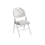 Big and Tall Steel Folding Chair With Vinyl Pad In Gray. Package of 4 by Global Industrial