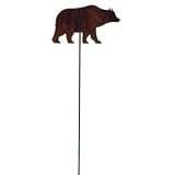VWI RGS-14 Bear Rusted Garden Stake Powder Metal Coated