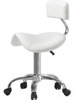 Hydraulic Saddle Stool with Back Salon Stool Spa Equipment